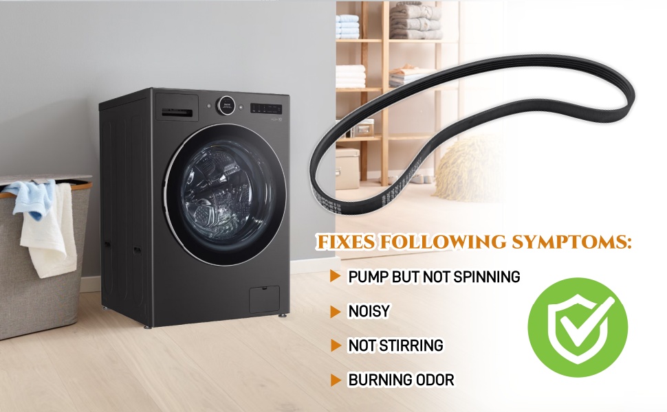 253C1275P001 Washer Motor Drive Belt Fits For GE LG Kenmore Clothes Washer, Washing Machine Parts