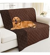 Smiry Waterproof Dog Blanket, 52x82 Inch Soft Pet Bed Cover Reversible, Washable Sofa Couch Furni...