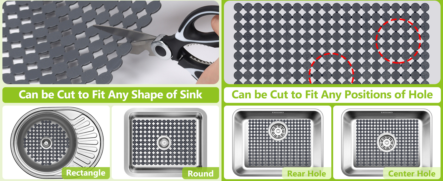 Mlijzard 2 Pcs Adjustable Sink Protectors for Kitchen Sink Bathroom