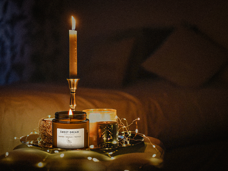 Sleep Candles Gifts for Women, Lavender Scented Candles Gift Set for Anxiety, Lavender Promotes