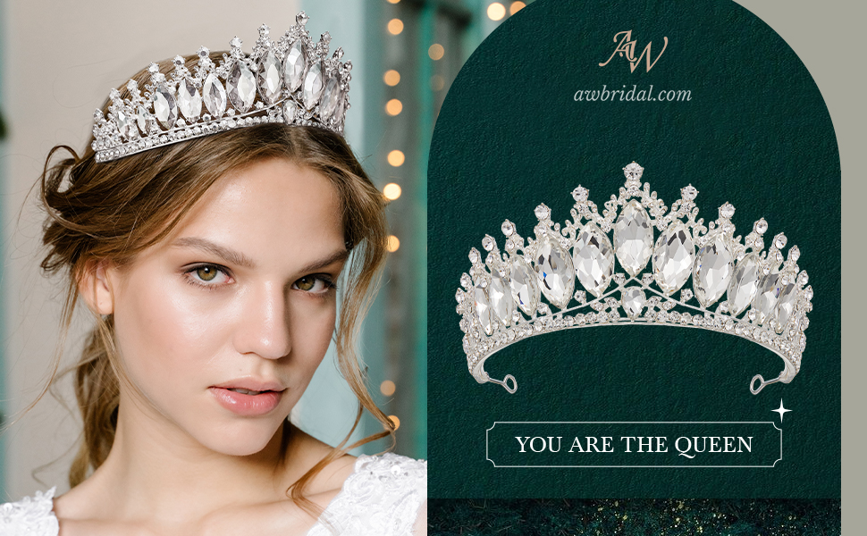 crystal tiaras and crowns for women wedding crown bride queen rhinestone silver princess bridal
