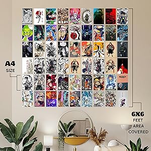 Anime Collage Kit set of 54 premium anime Posters