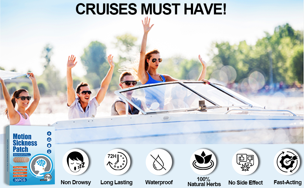 Motion Sickness Patches Dizziness Vertigo & Nausea Relief