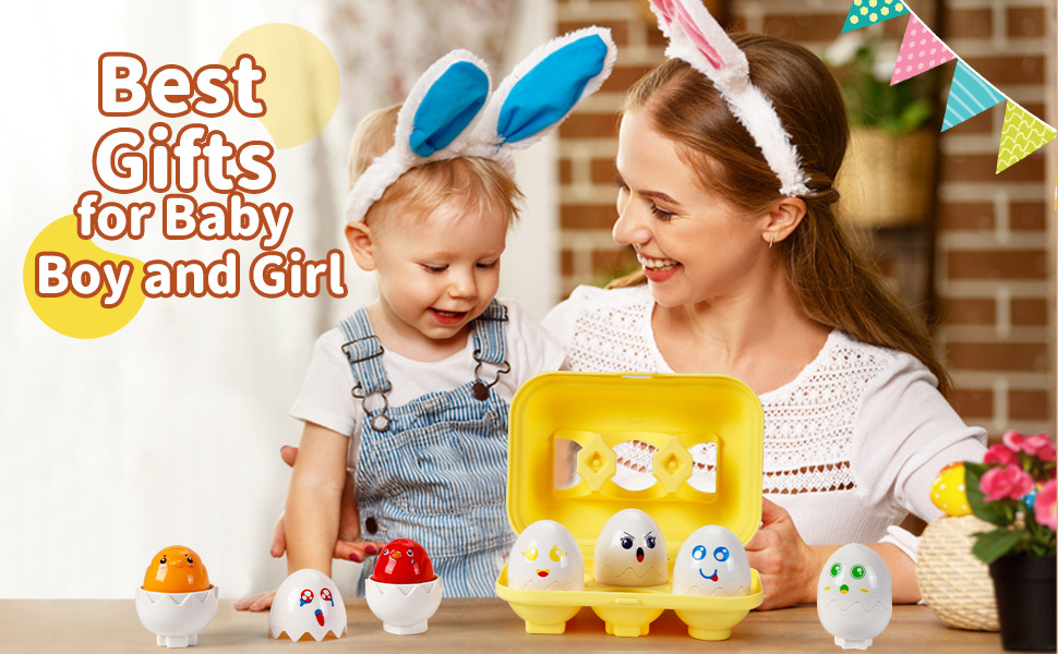 KmmiFF Toddler Toys for 1 Year Old Boys,Montessori Toys for 1 2 Year Old Girls Gifts,Easter