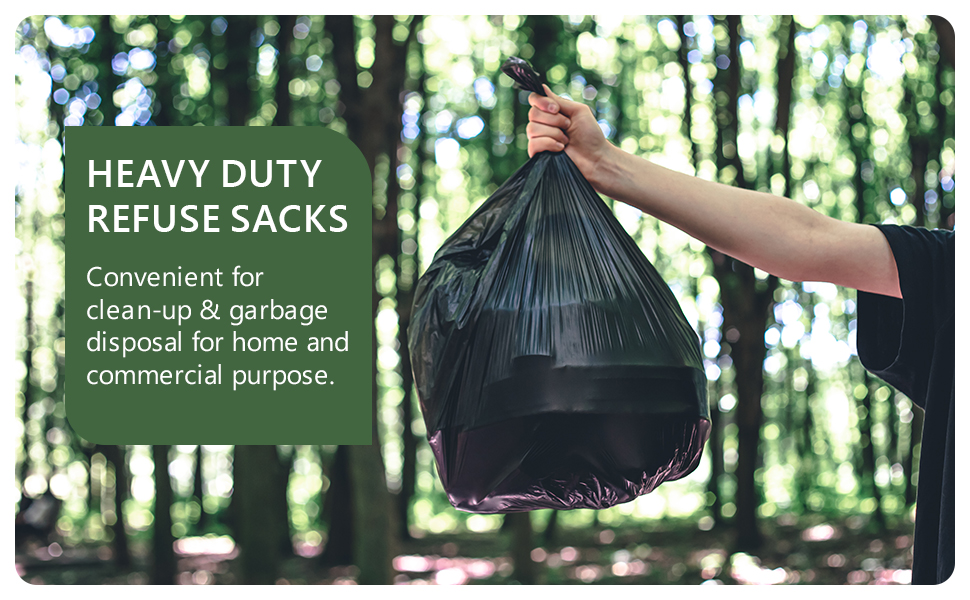 NationwidePaper Extra Strong Clear Bin Bags 200 Pcs Refuse Sacks Everryday Commercial Trash Bags