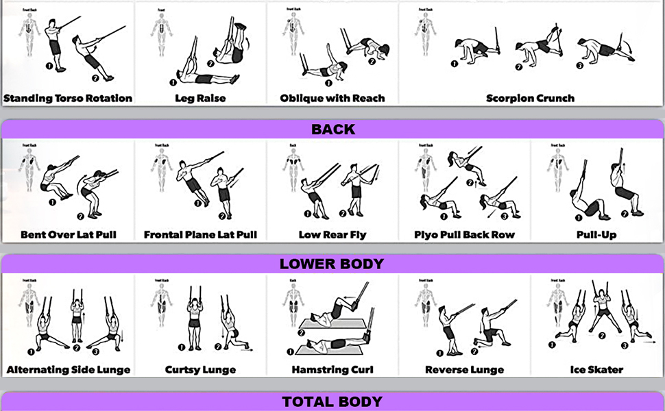 TOBWOLF Portable Pilates Home Kit, Home Workout Equipment with Long Fabric