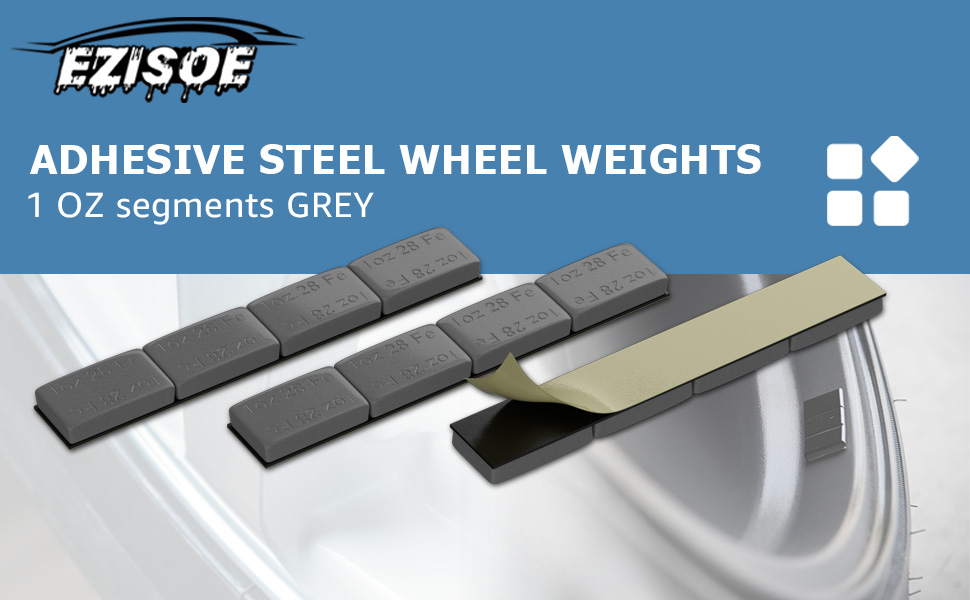 EZISOE 1OZ Adhesive Wheel Weights, Grey 1 oz Stickon