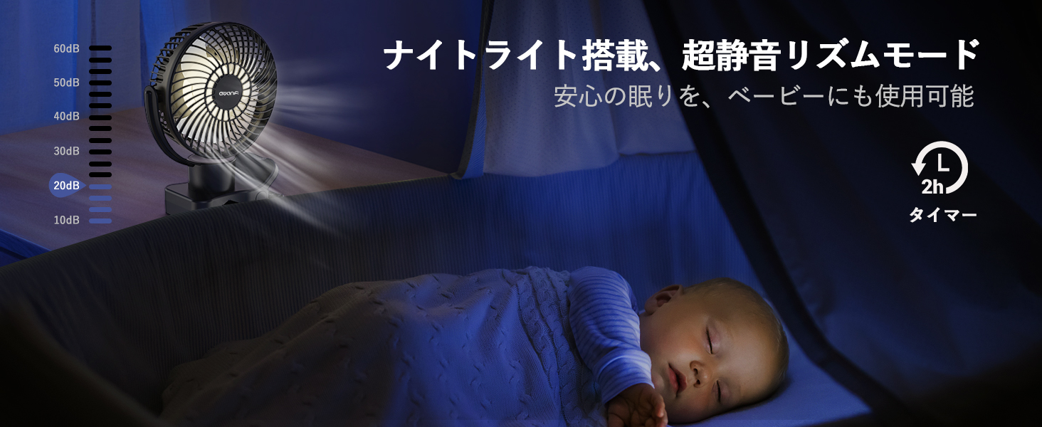 キャンプ 扇風機 クリップ 卓上 吊り下げ USB充電式 リモコン付き 静音 小型
