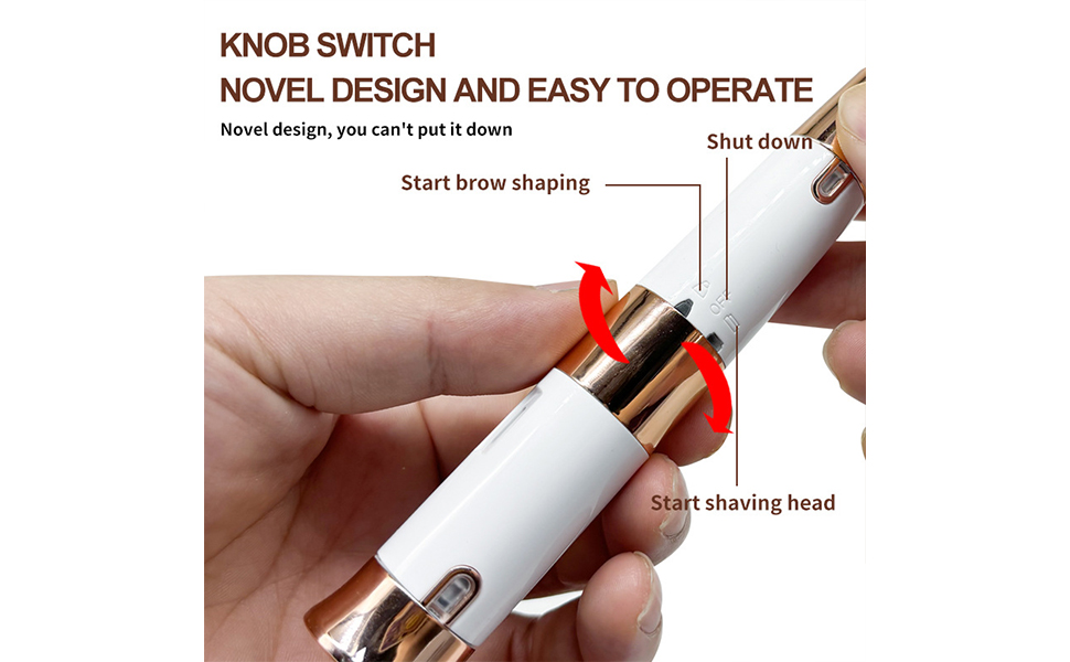 Portable Eyebrow Trimmer & Facial Hair Removal for Women, Rechargeable 2 in 1 Hair Remover