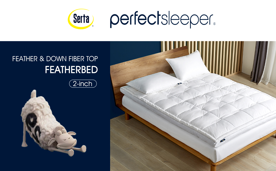 Serta Feather Down Bed Mattress Topper Cal King Size 2