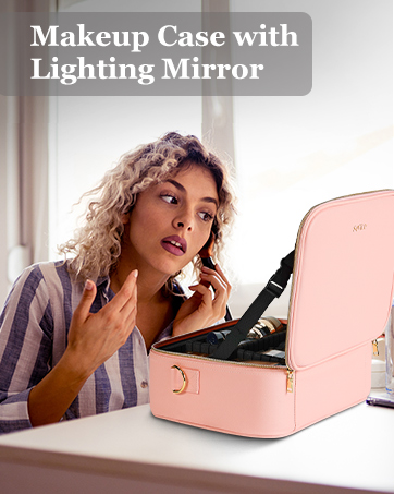 makeup bag with light up mirror