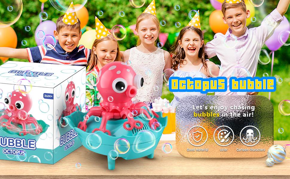 Bubble Machine Octopus Bubble Blower 1000+ Bubbles Per Minute, Bubble