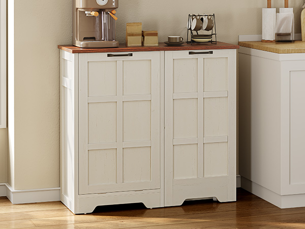 Amazon.com: YITAHOME Tilt-Out Trash Can Cabinet with Outlets