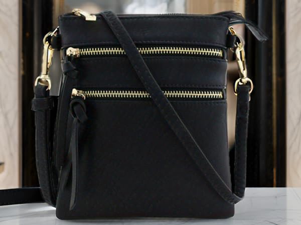 Isabelle Functional Multi Pocket Crossbody Bag (Antique Gold