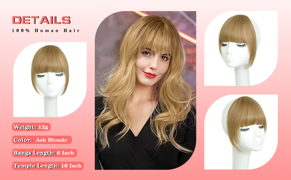 NAYOO Bangs Hair Clip in Bangs 100 Real Human Hair