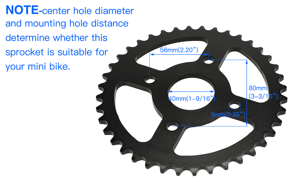 Amazon.com: YOXUFA 40/41/420 Chain 40T Tooth Mini Bike