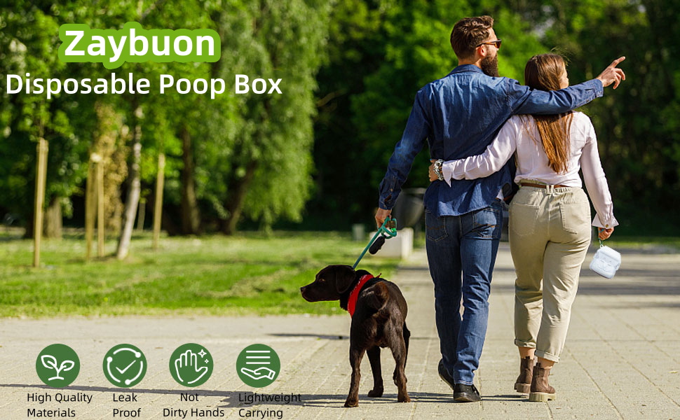 Zaybuon 7Pcs Poop Box Disposable Dog Poop Box,Poop Box