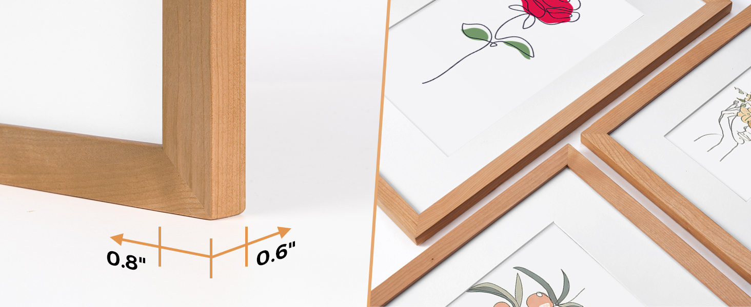 Acovy 24x36 Poster Frame, Solid Wood Cherry Wood 24x36