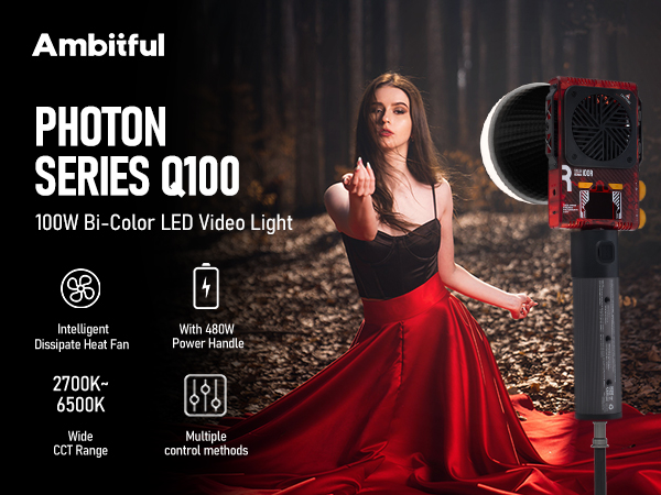 Amazon.com : Ambitful Q100Lite Combo 100W LED Video Light