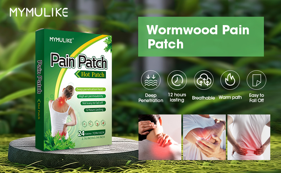 MYMULIKE 24 Count Heat Patches for FastActing Patches Long