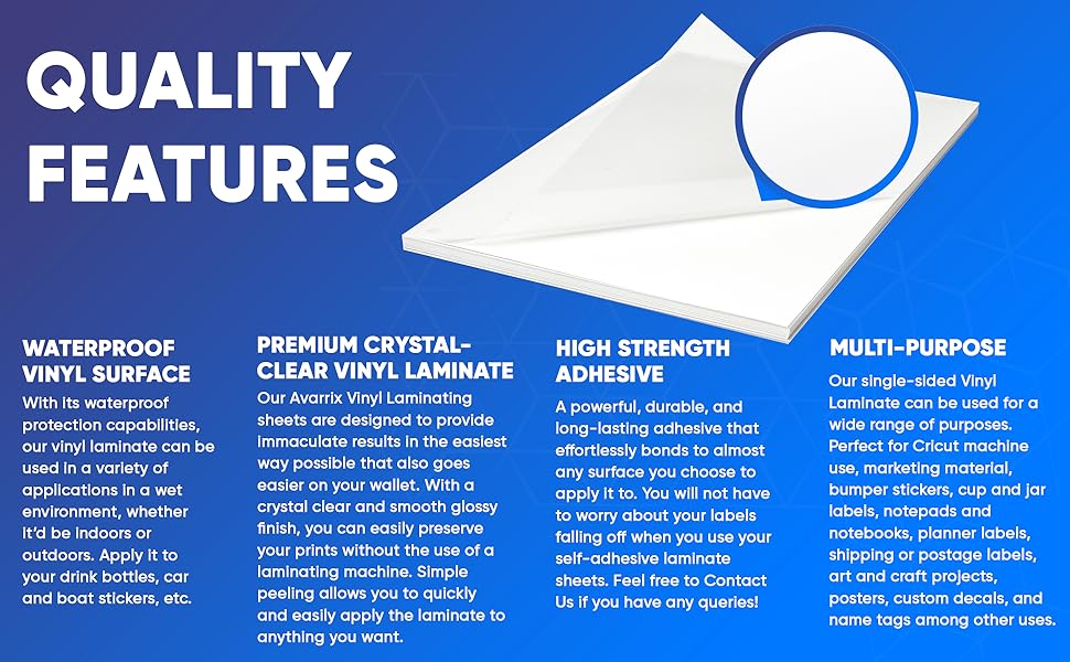 Avarrix Australia Self Adhesive Laminate Sheets for