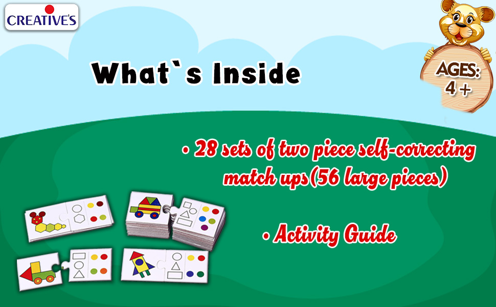 shape & colour match puzzles for kids learning & educational game for kids ages 4 & up