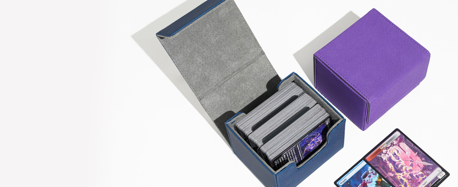 ProCase 大容量 トレカケース マグネット デッキケース 4仕切り付き ストレージボックス