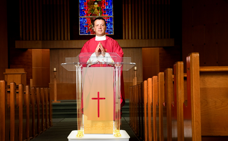 Podio acrílico transparente