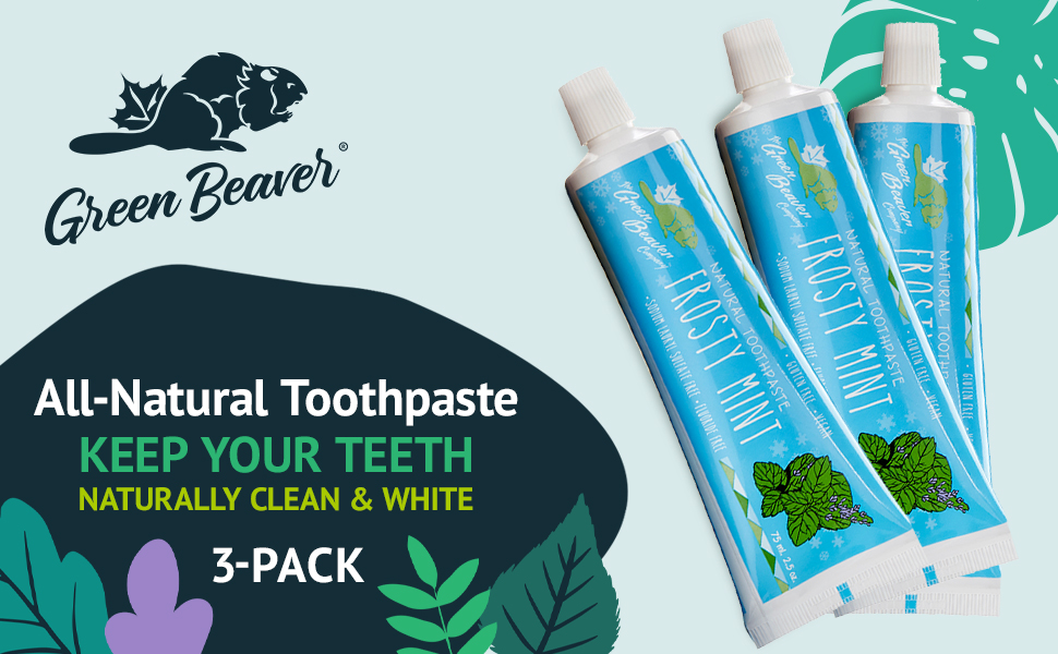 Green Beaver All Natural Organic Toothpaste, Vegan, Fluoride Free