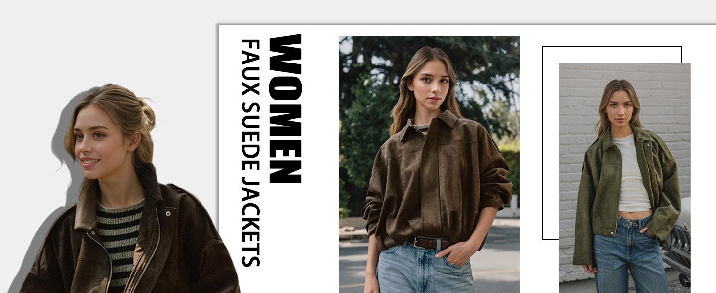 Suede Bomber Jacket Women