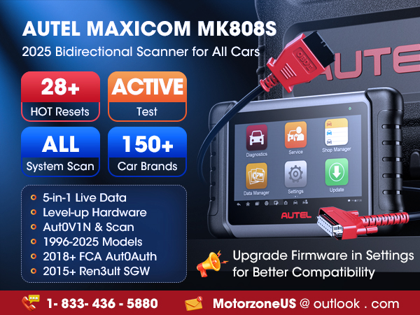 MK808S1-1 Autel Scanner MaxiCOM MK808S MK808BT Pro MX808S M808Z MaxiCheck MX900 MK900BT
