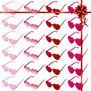 Heart Shaped Glasses 24 pk.