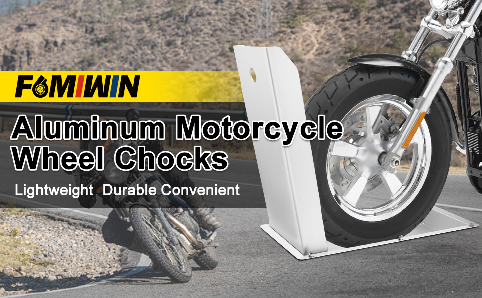 FAMIWIN Recessed Motorcycle Wheel Chocks for 24" Wheels