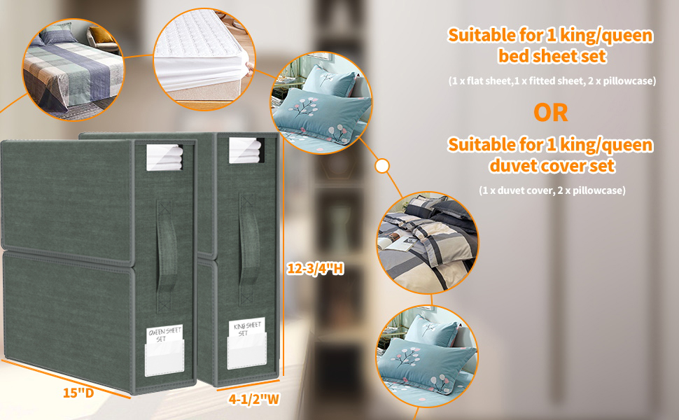 CARSHAM Bed Sheet Organizers and Storage, Foldable Sheet