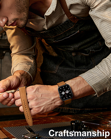 Bandsie Vintage Leather Band for Apple Watch Series 8 Band