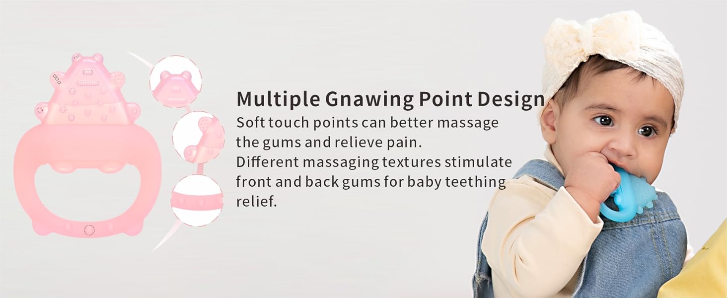 Baby Teether Toys,Water Fillable Baby Teething Relief