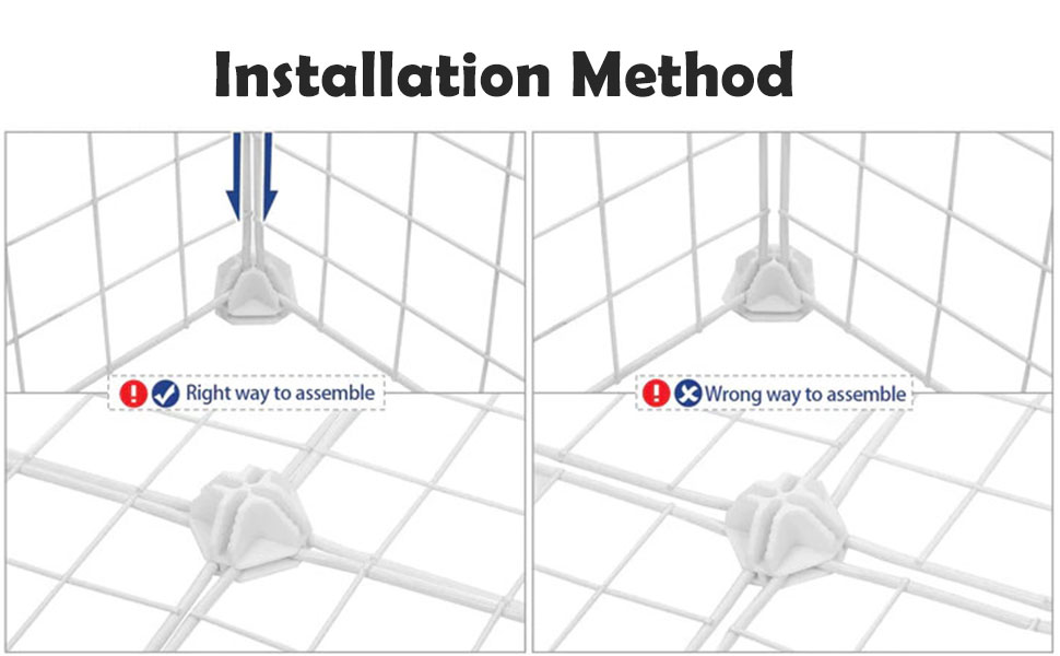 MaYuLa 40Pcs Wire Cube Plastic Connectors White Interlocking Connectors