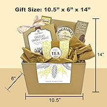 Golden Memories Sympathy Gift Basket for Sending Condolences comes with Cookies and Tea