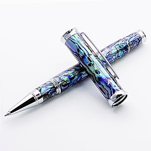 アワビ貝のボールペン Amazon | LACHIEVA LUX 高級ローラーボールペン天然貝殻 鮑