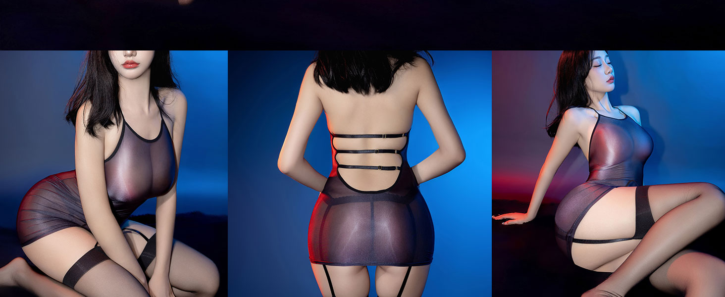 Sexy Female Underwear Rhinestone Fishnet