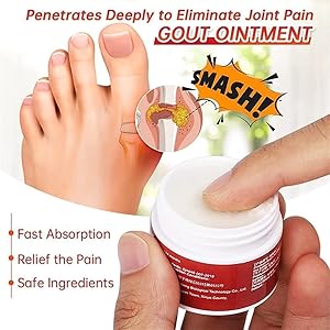 Gout Ointment Herbal Toe Knee Joint Pain Relief Massage Cream pain edema