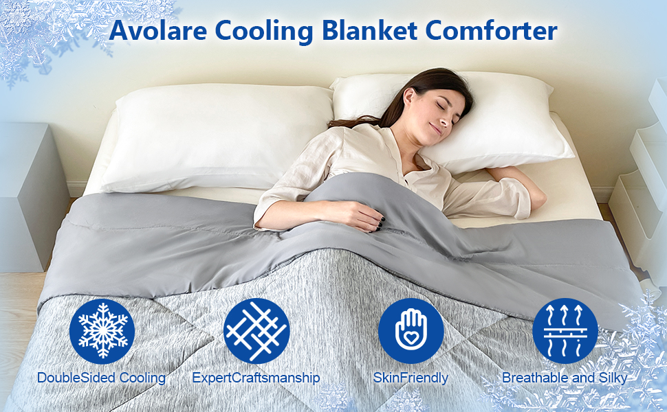 INGEROOM Cooling Comforter for hot Sleepers Absorbs Body