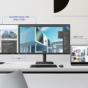 monitor Samsung qhd 1440p 2560x1440 usbc usb-c pc monitor