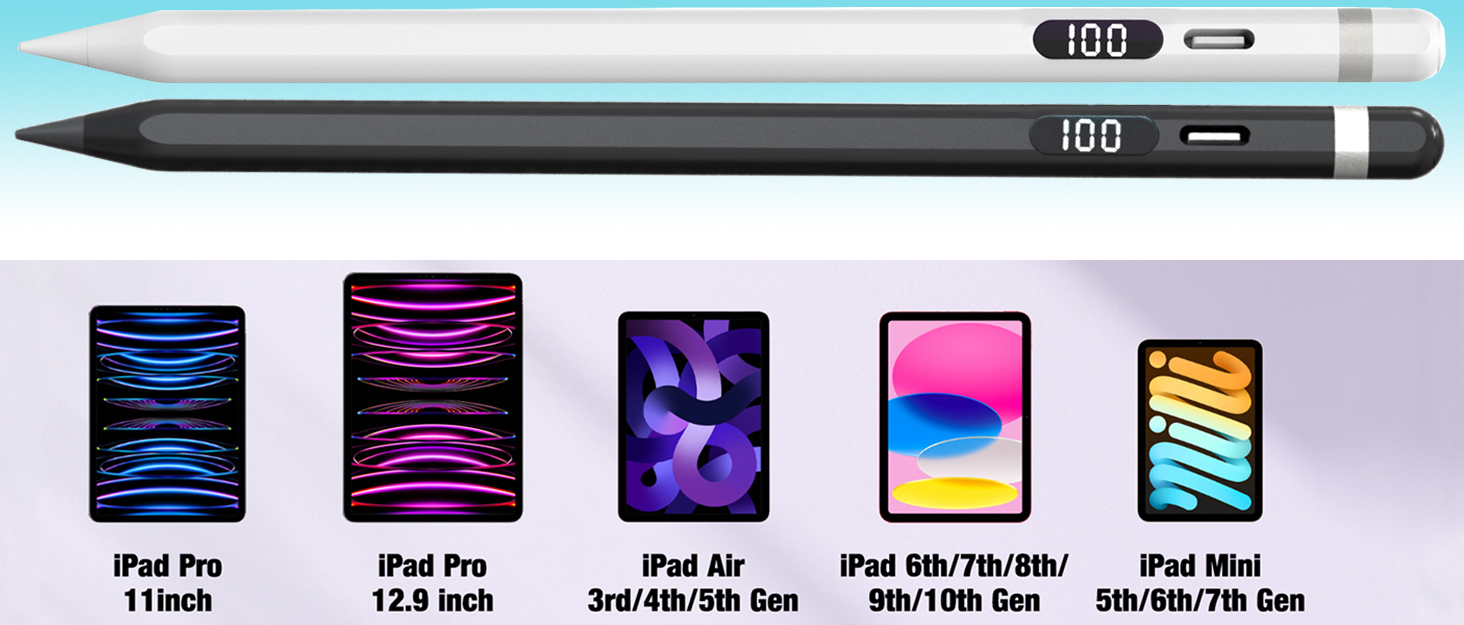 Stylus Pen for iPad,Fast Charging Palm Rejection Pencil