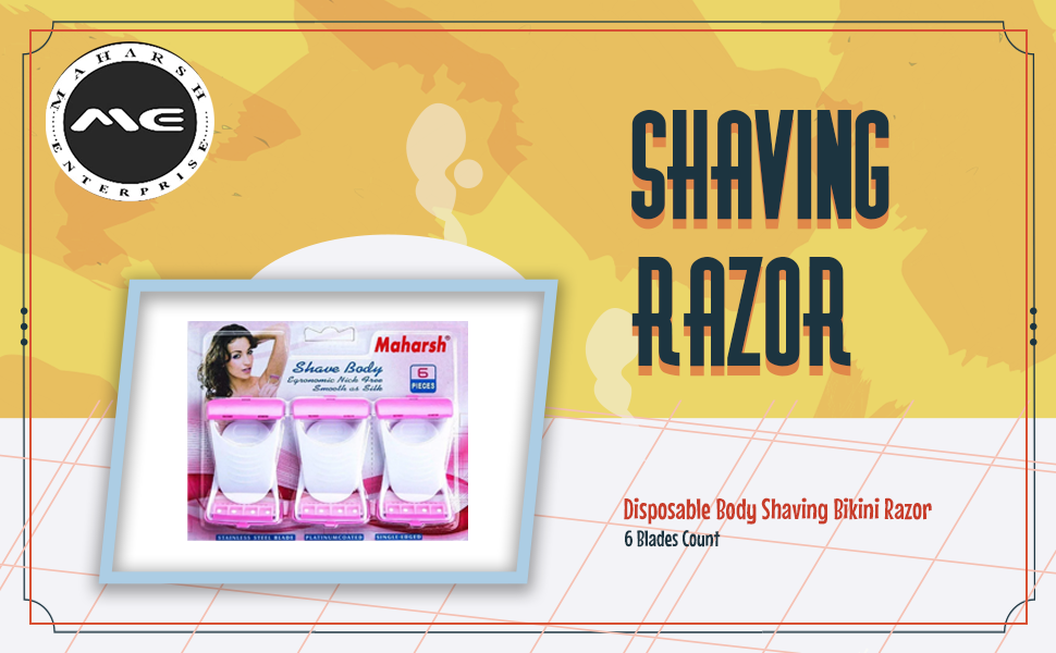 Maharsh Max Women Razor Disposable Body Shaving Bikini Razor, 6 Blades