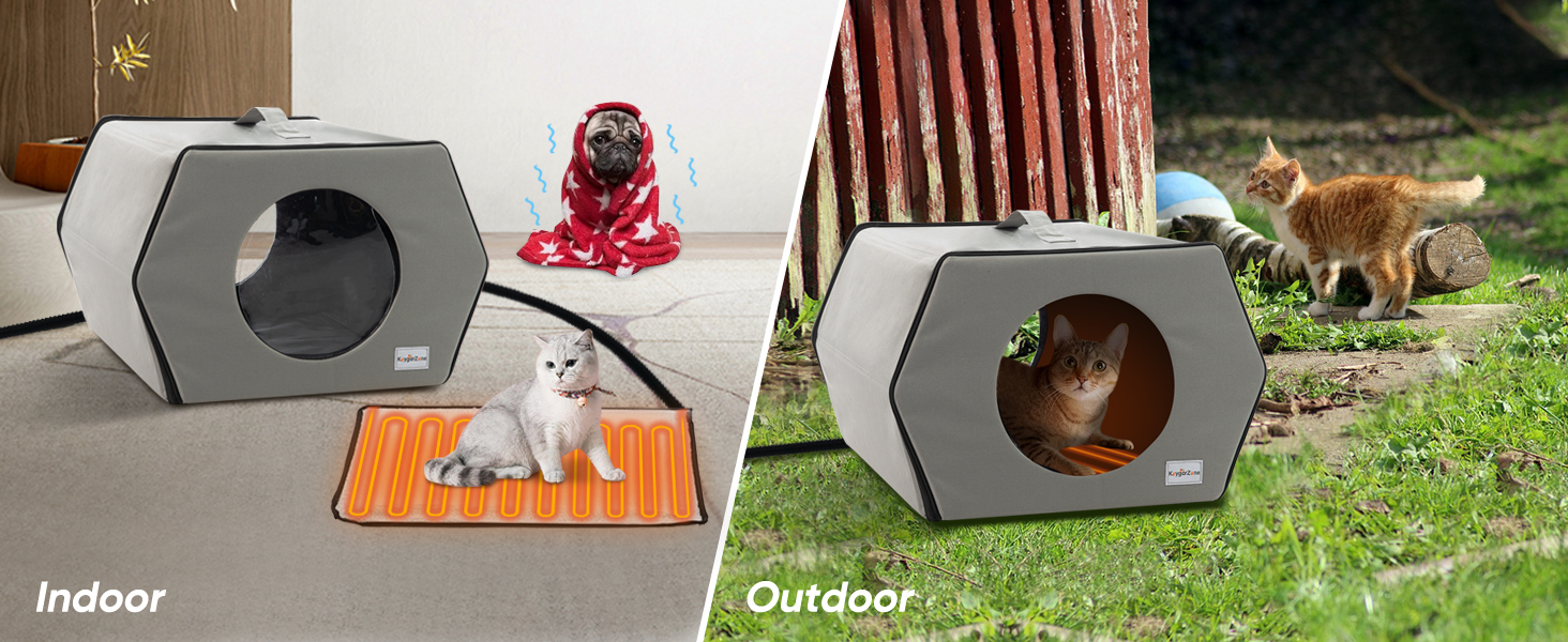 Heated Cat House for Multiple Cats, BEST GIFT for CAT