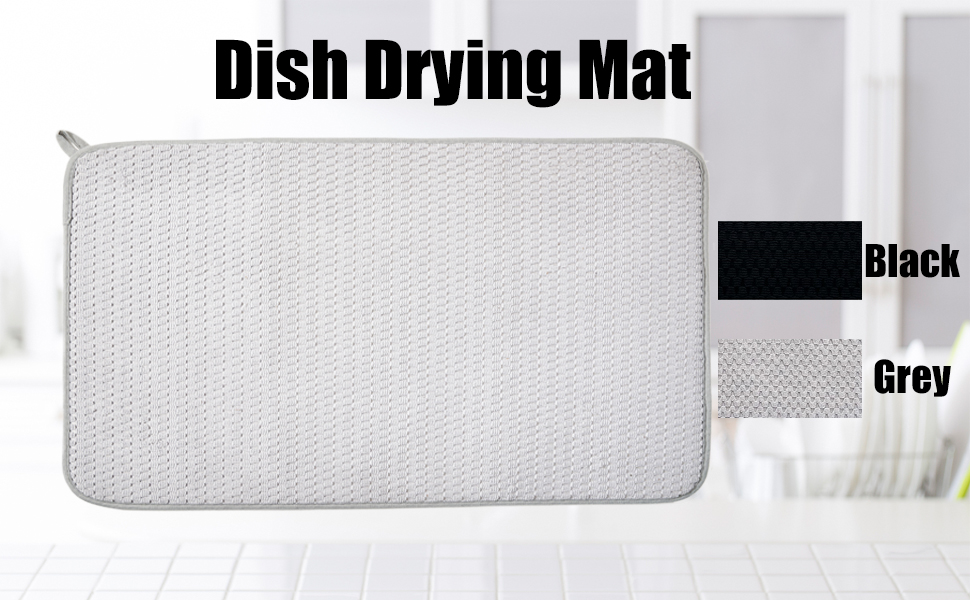 CIYSHO 28 x 16 Inch Dish Drying Mat for Kitchen Counter 2