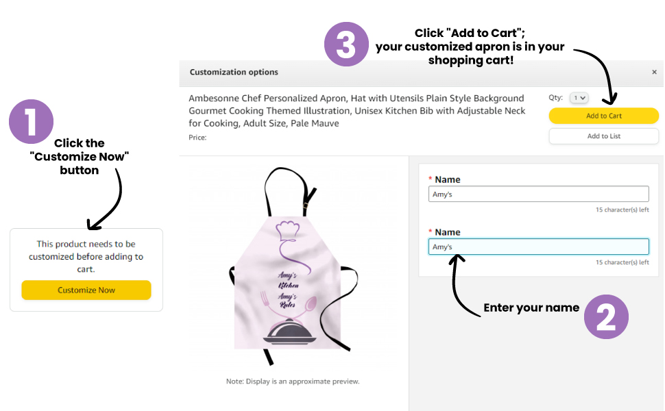 customize apron for kitchen garden work artists gift idea personalized