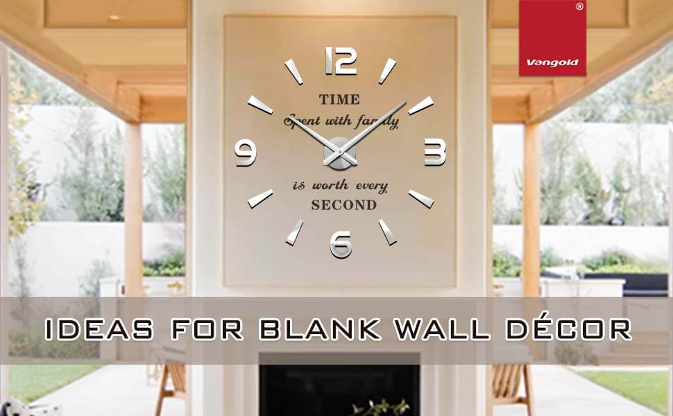 Vangold Large Wall Clock DIY 3D Frameless Wall Clocks Wall Decorations