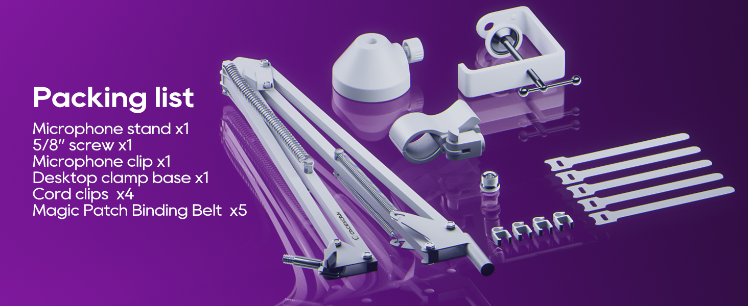 Microphone Stand Boom Arm with Desk Mount